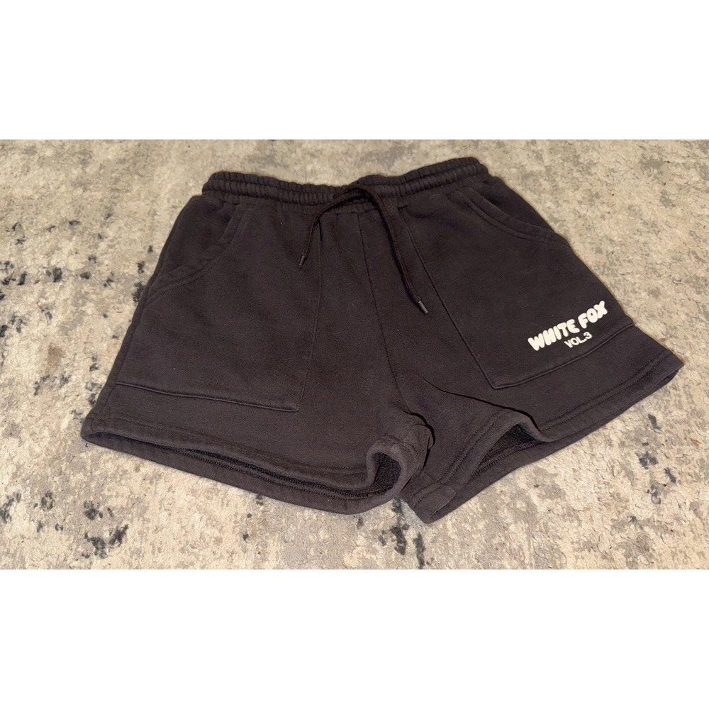 White Fox Lounge Sweat Shorts Womens Sz Small Charcoal Gray
